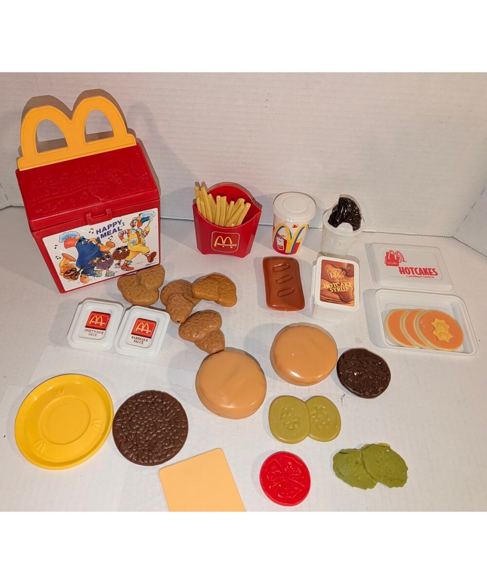 Vintage Lot Fisher Price McDonalds Fun With Food Pretend Play Happy Meal Burgers